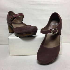 Dansko Dorothy Heeled Clog - Size 40 - Burgundy